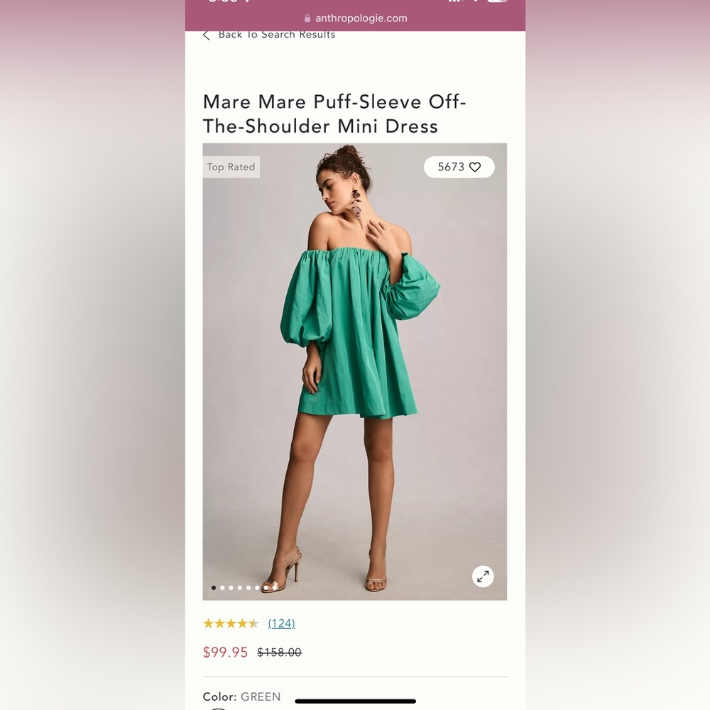 Green Anthropology Dress